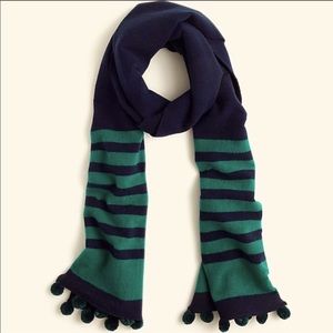 NWT Oversized Jcrew wool scarf with poms
